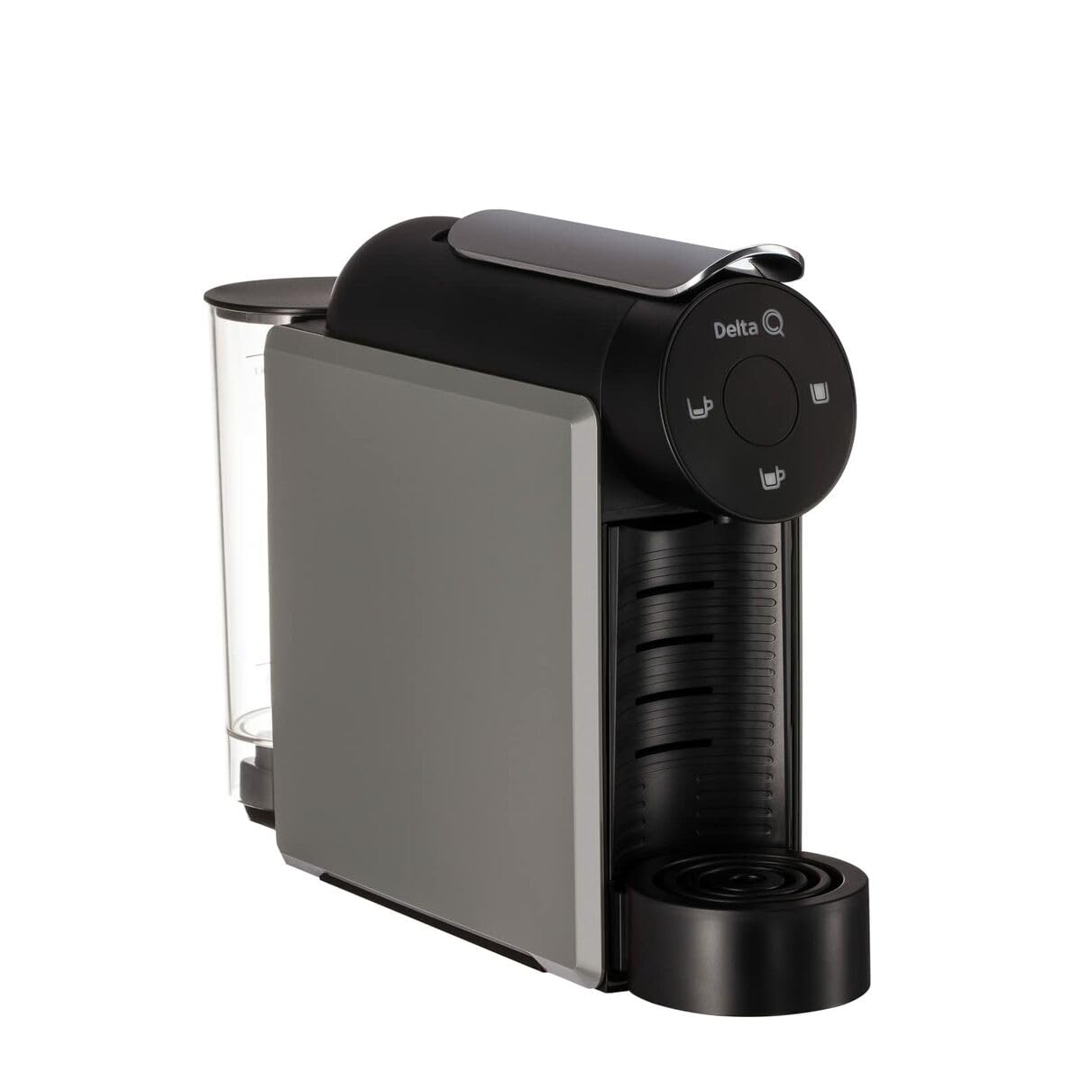 Cafetière à capsules compacte 19 bars, expresso rapide, design moderne gris