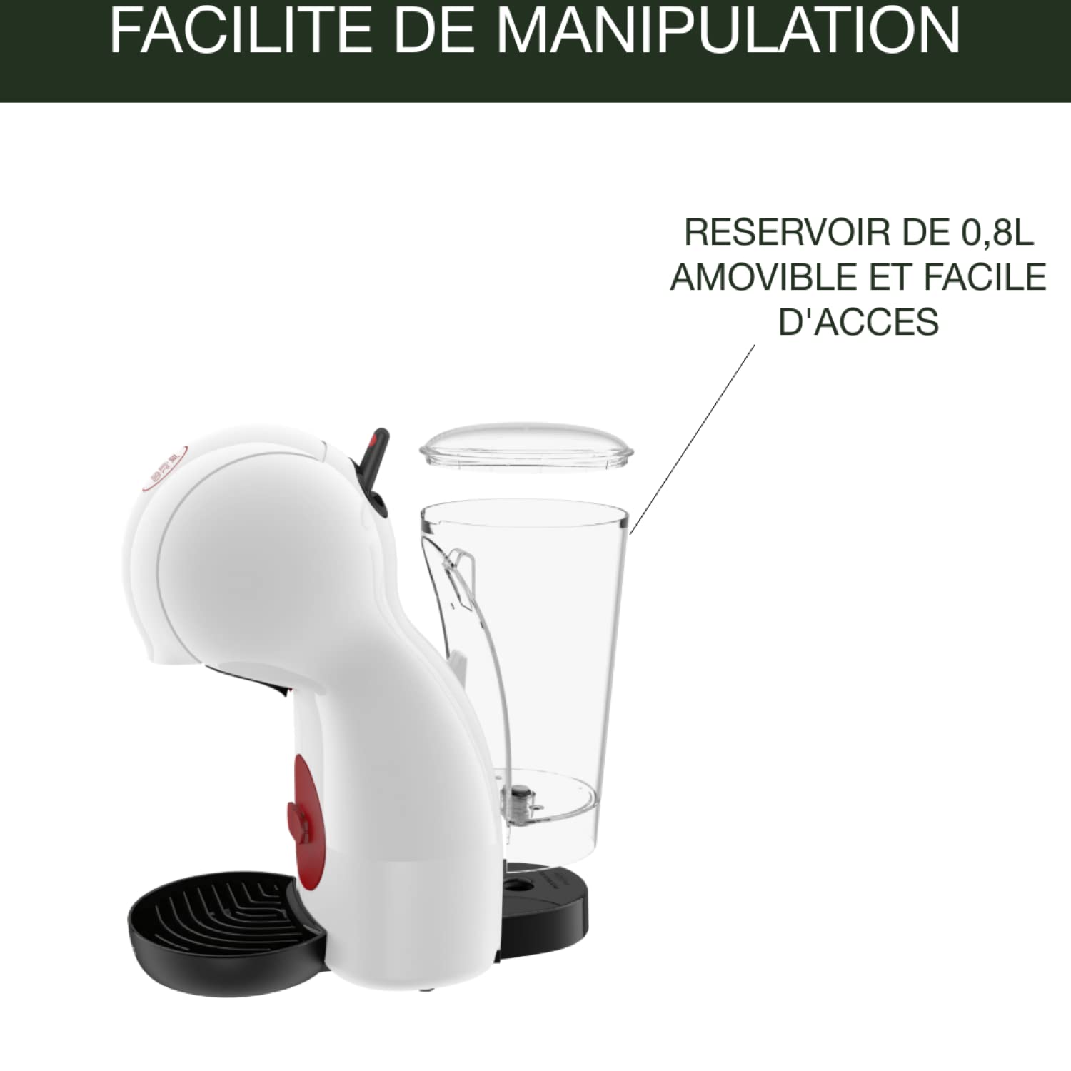 Machine à café capsules, 15 bars, Multi-boisson, Mode économie, Piccolo XS