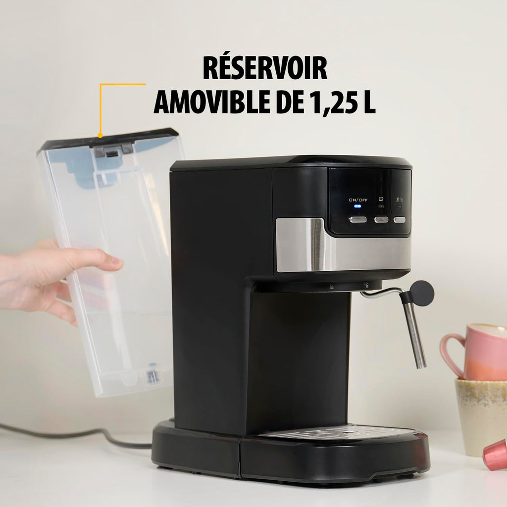 Machine à Espresso 2 tasses à la fois | 20 bars | 1100 W