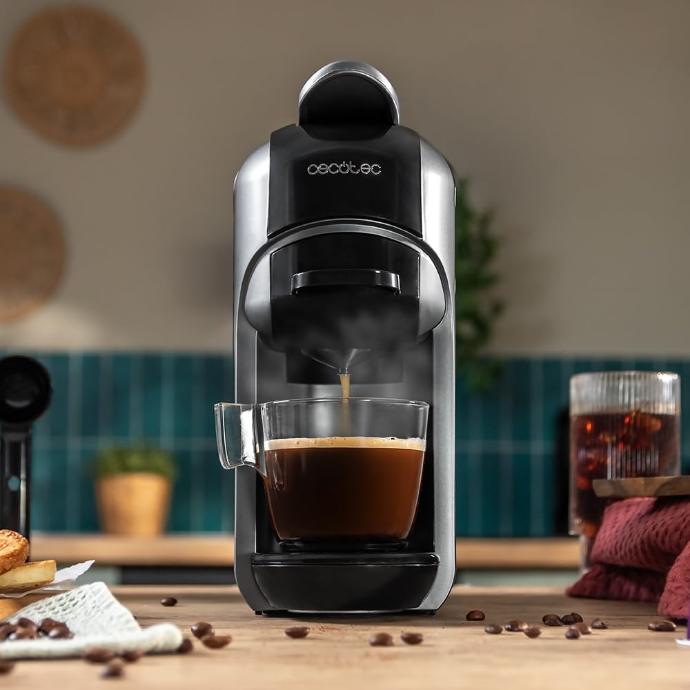 Cafetière espresso très compacte 3 en 1, machines à café à capsules Noir