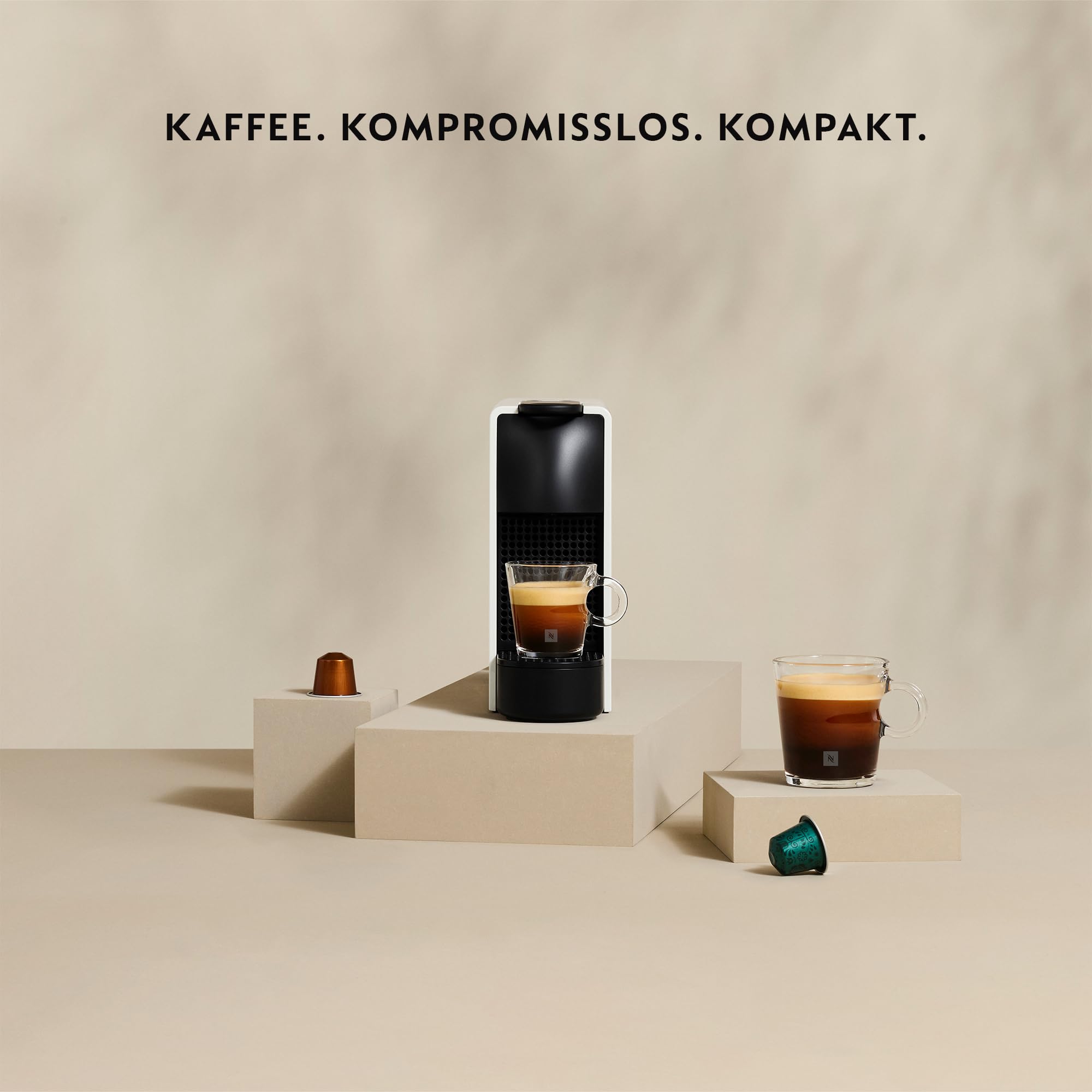 Essenza Mini Machine à Capsules de Café | 1260W | blanc | 0,7 litre et filtre à eau