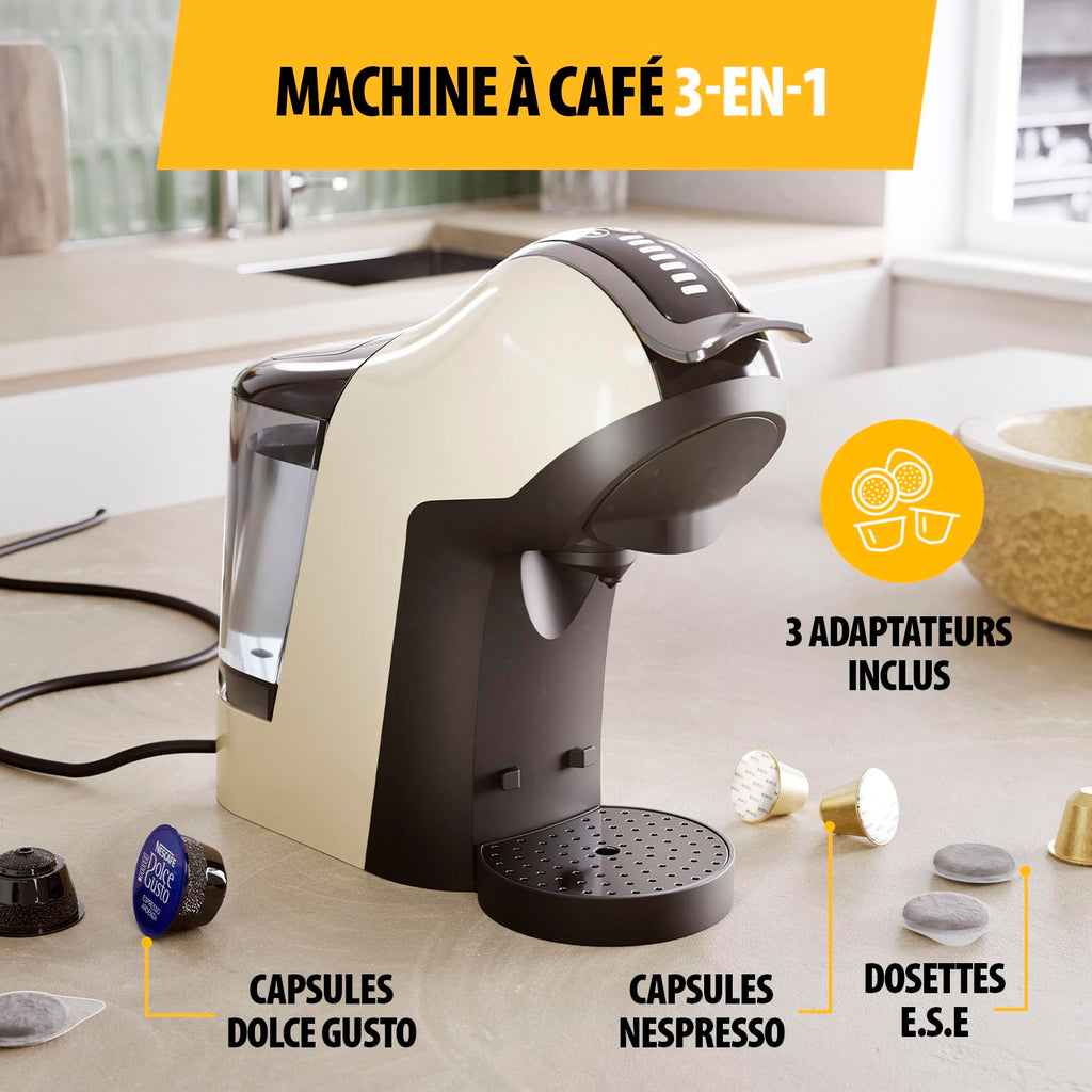 Machine à café Multi-Capsules 3-en-1 – 19 bars