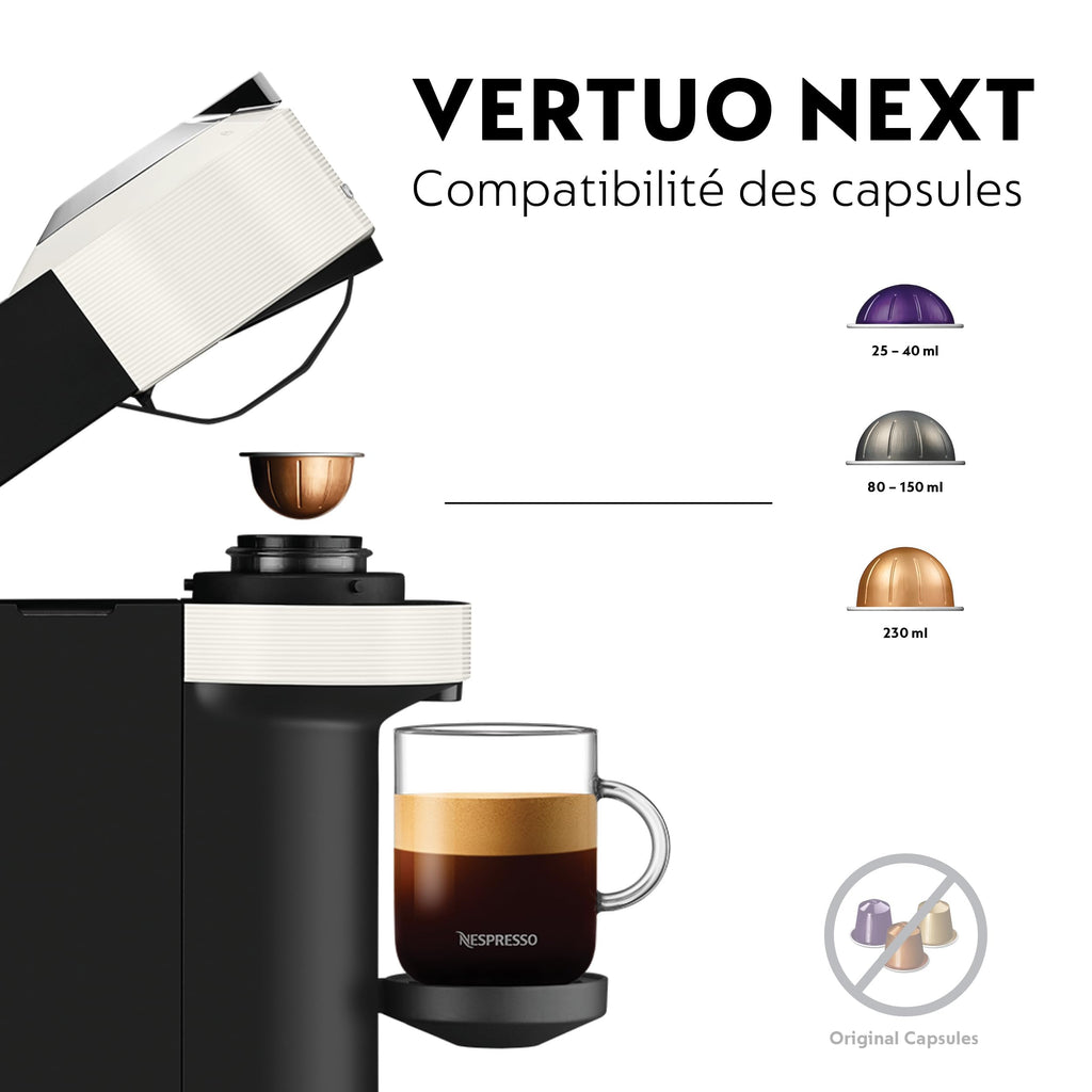 Machine à café Vertuo Next Blanc, 1.1L
