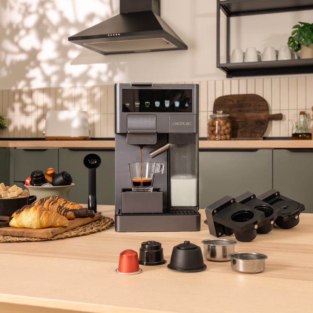 Cafetières à Capsules FreeStyle Latte T. Cafetière multifonctionnelle,1350 W avec réservoir de 400 ml