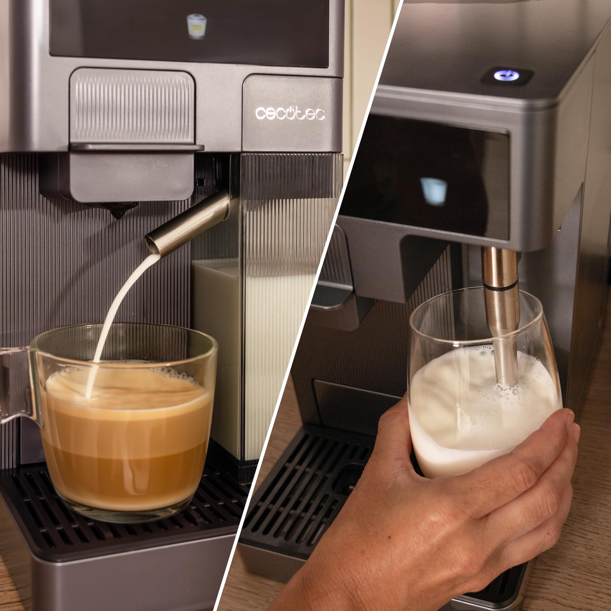 Cafetières à Capsules FreeStyle Latte T. Cafetière multifonctionnelle,1350 W avec réservoir de 400 ml